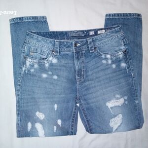 Miss Me Blue Boyfriend Jeans Distressed Casual